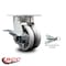 Service Caster 4 Inch Kingpinless V Groove Semi Steel Wheel Caster with Brake and Swivel Lock SCC-KP30S420-VGR-SLB-BSL - alternate 3